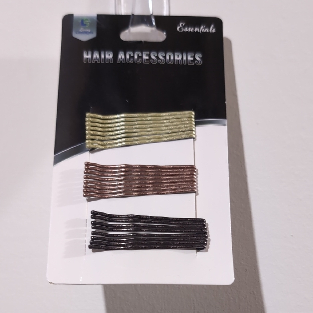 Essentials Gold, Brown, and Black Bobby Pins
